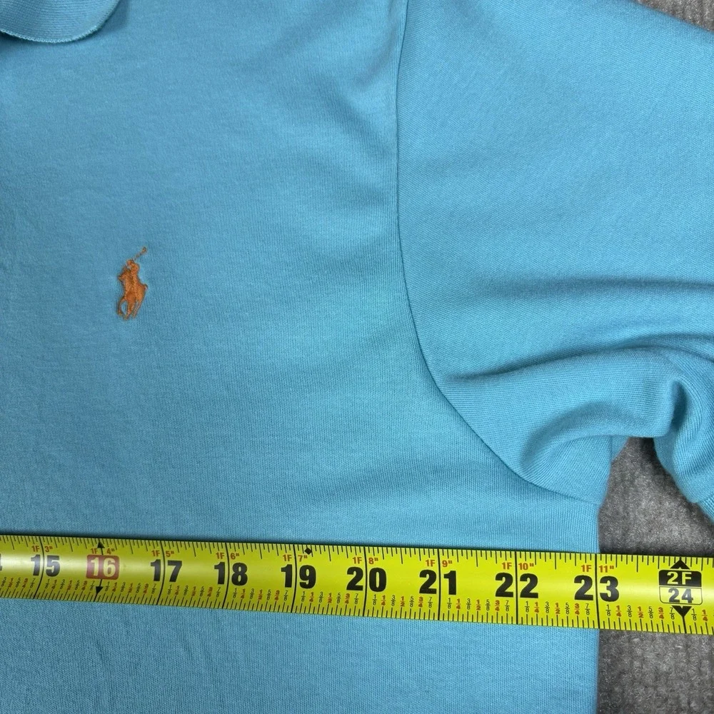 Polo Ralph Lauren Polo Shirt Mens Large Blue 100% Cotton Short Sleeve Pony